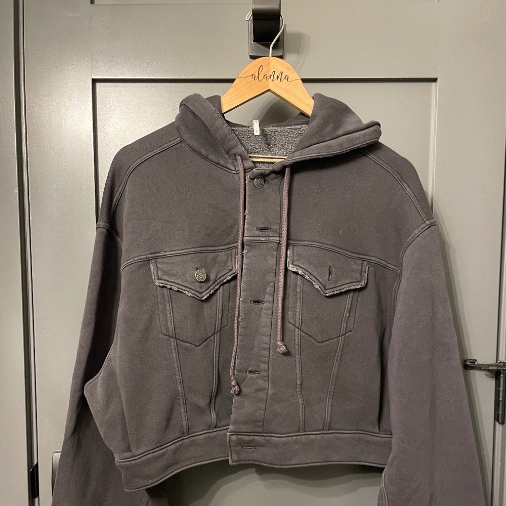 Free People Crop Hoodie